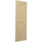 Ekena Millwork True Fit PVC Two Equal Panel Farmhouse Fixed Mount Shutters w/ Z-Bar, Natural Twine , 18W x 26H, PR TFP102FH18X026NT - alternate 15